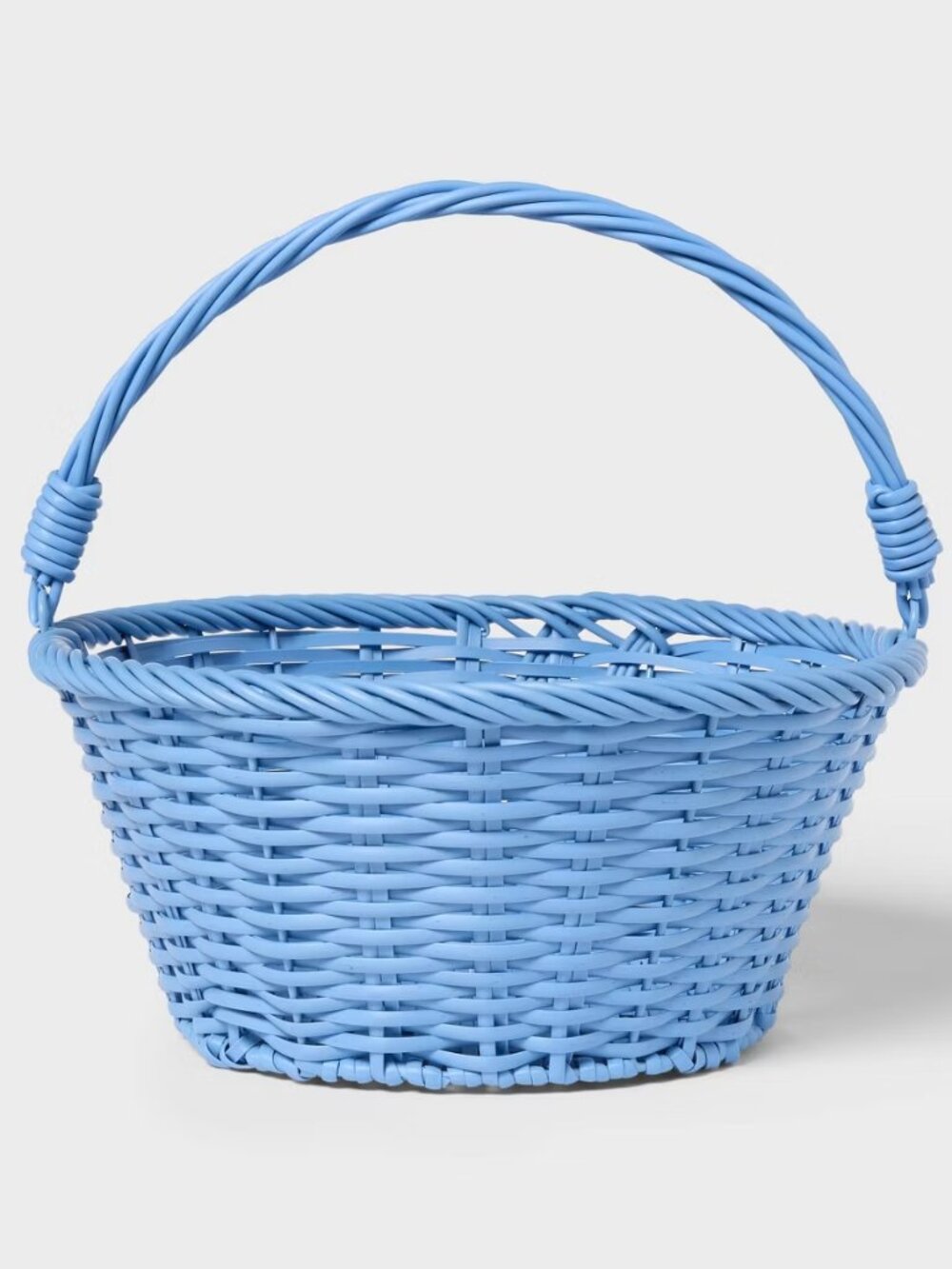 12" Plastic Willow Basket - Blue